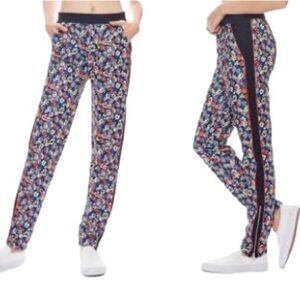 Rag & Bone Floral Printed Track Pant Women's S Navy Multi Ankle Zip Pockets